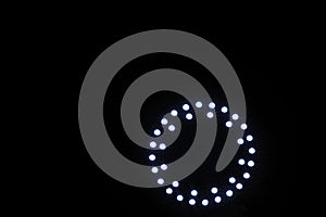 Led spotlight aranged in circle
