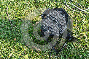 LED Spotlight green grass background