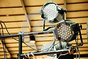 Led spotlight on stage.