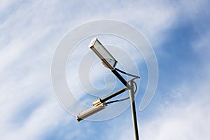 LED Street Light on blue sky background