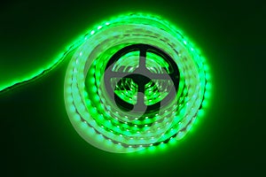 Led strip green light roll