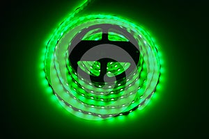 Led strip green light roll