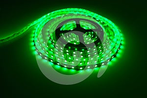 Led strip green light roll