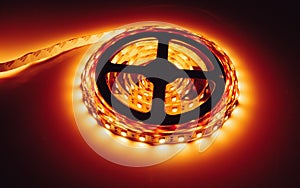 led strip orange light roll