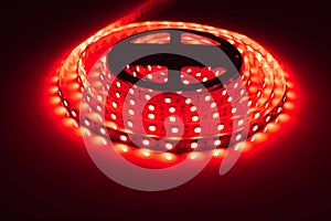 Led strip red light roll