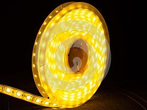 LED strip roll,led tape yellow warm color,decorative light