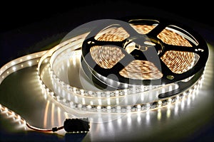 LED strip roll with white color Generative AI Illustration