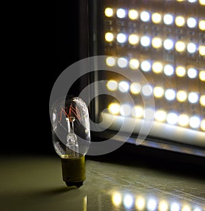 LED and tungsten light