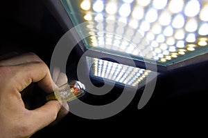 LED and tungsten light