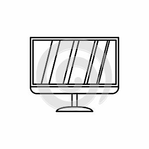 Led tv icon, outline style