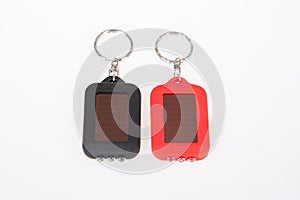 Led two keychain light pocket micro flash flashlight light black keys chains