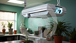 Led wall projector in modern operating room