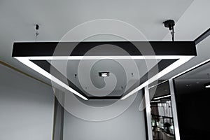 LED white cold light over workplaces.