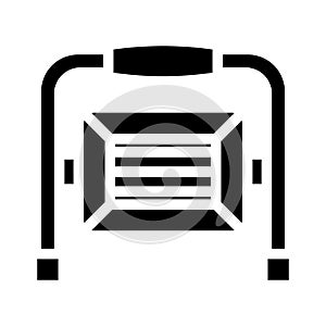 led work light garage tool glyph icon vector illustration