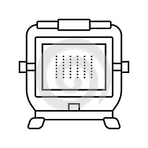 led work light garage tool line icon vector illustration