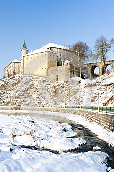 Ledec nad Sazavou Castle in winter, Czech Republic