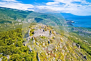 Ledenice historic Gradina town on the hill ruins view