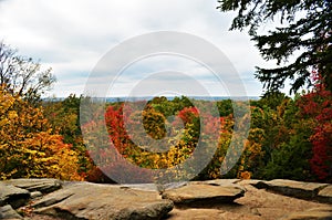 Ledges Overlook view in Autumn