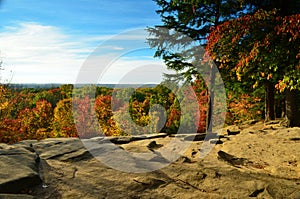 Ledges Overlook view in Autumn