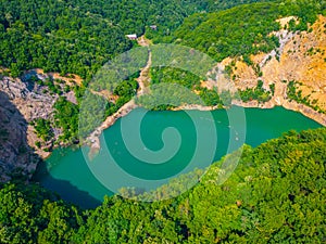 Ledinacko jezero lake at Fruska gora park in Serbia