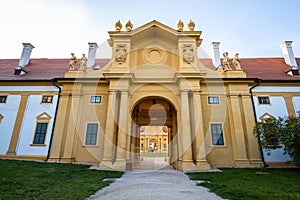 Lednice castle Chateau in Moravia, Czech Republic. UNESCO World Heritage Site