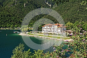 Ledro lake in Trentino, northern Italy photo