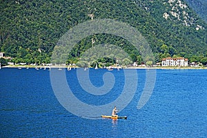 Ledro lake in Trentino, northern Italy photo