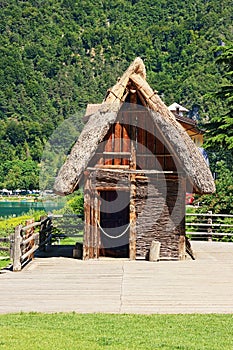 Ledro lake in Trentino, northern Italy photo