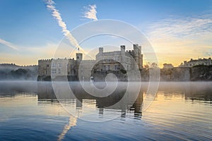 Leeds Castle, Kent, England, at dawn