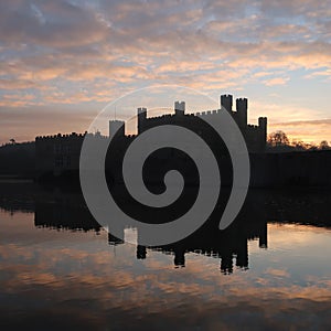 Leeds Castle at sunrise in Spring.