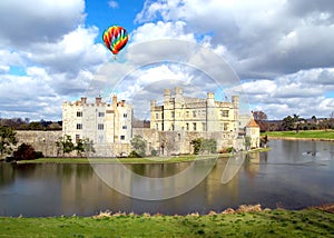 The leeds castle under sunny sky