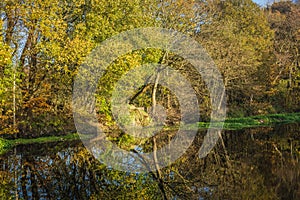 The Leeds liverpool canal at Aspull in Wigan, Lancashire