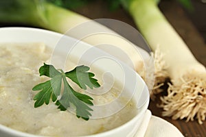 Leek and potato soup