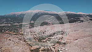 Lefka Ori White Mountains drone panorama, Western Crete, Chania prefecture