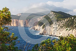 Lefkada island, west coast during sunset