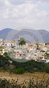 Lefkara city in the mountains cyprus