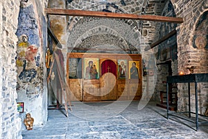 The icon-screen of Archangel Michael church. Kato Lefkara. Cyprus
