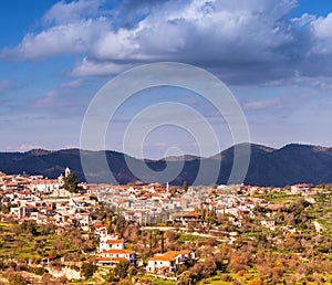 Lefkara, on the southern slopes of the Troodos Mountains. Larnaca District, Cyprus