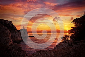 The Lefkas island lighthouse