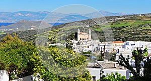 Lefkes old town, top view