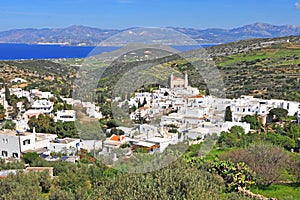 Lefkes traditional greek village