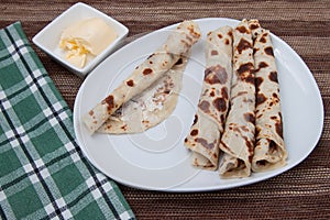 Lefse with butter