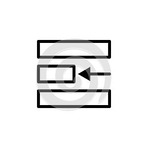 Left alignment icon. Can be used for web, logo, mobile app, UI, UX