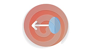 Left Arrow Back Button Flat Design, vector design Generative AI