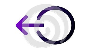 Left Arrow Circular Return Icon, vector design Generative AI