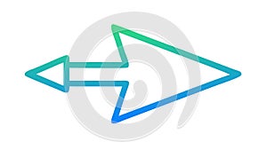 Left Arrow Icon for Navigation and Back Action, vector design Generative AI