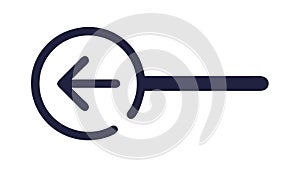 Left Arrow Icon, Representing Back or Previous Navigation, vector design Generative AI