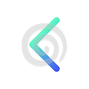Left arrow pixel perfect gradient linear ui icon