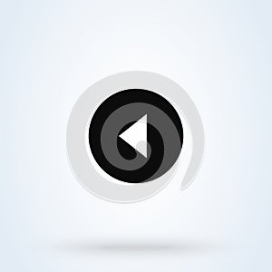 Left arrow Simple vector modern icon design illustration