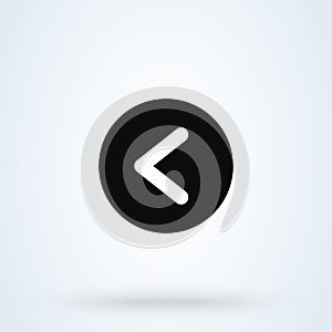 Left arrow Simple vector modern icon design illustration